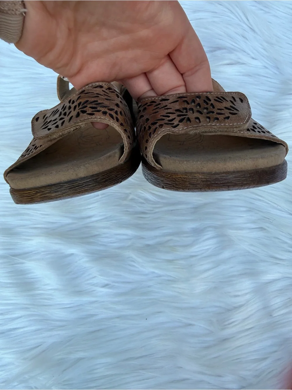 Romika Nevis 05 Wedge Sandals Size 37 EU / Size 6 US - Size 6.5 US Tan Leather